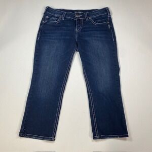 Silver Jeans Co. Suki Mid Capri Jeans - Women's W32 L22.5 - Dark‎ Wash Denim